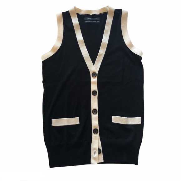 Club Monaco Tops - Club Monaco black and white knit vest